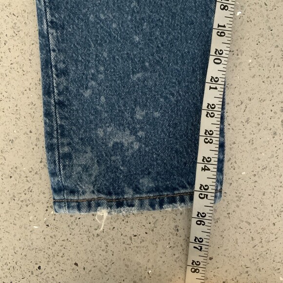 Levi’s Premium 501 Original Cropped Rigid Denim Jeans Blue 26 - Picture 7 of 12